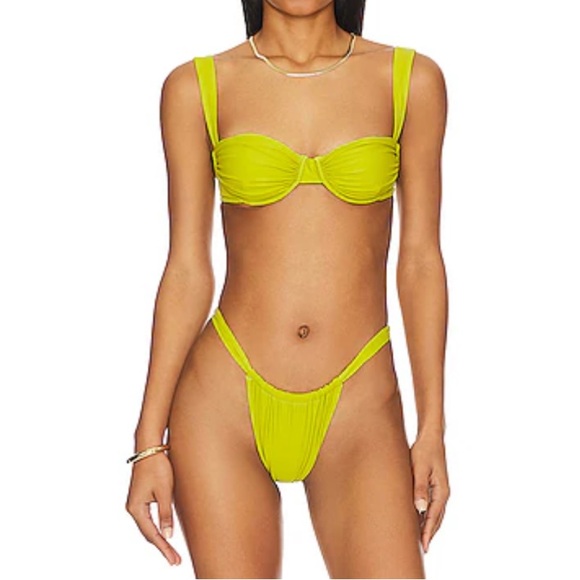 Belle The Label Oracle Bikini Set Pear Lime Green - Picture 1 of 4